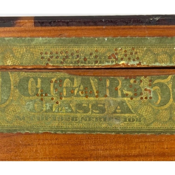 Antique c.1900 Wooden Cigar Box Repurposed as Keepsake Box, Factory No. 771 PA - Picture 14 of 14